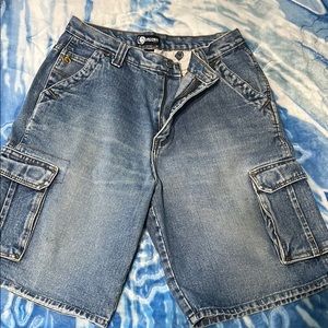 Original Penguin Men's Blue Cargo Shorts